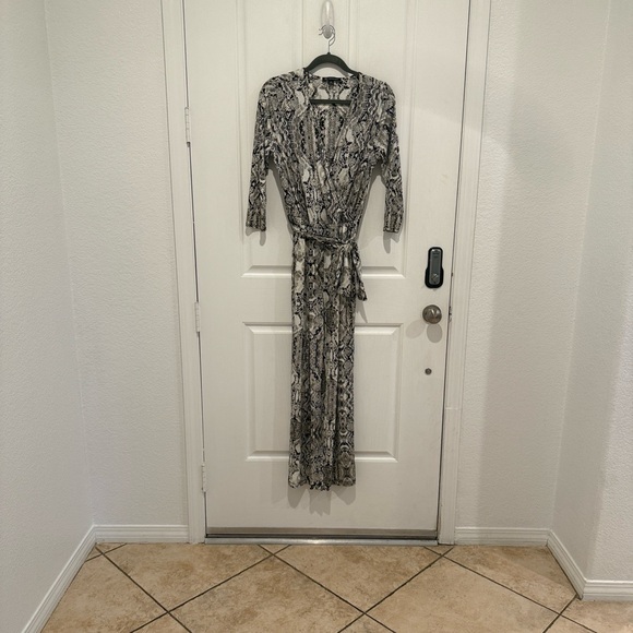 I.N.C. International Concept Size Animal-Print Surplice Jumpsuit - Picture 3 of 7